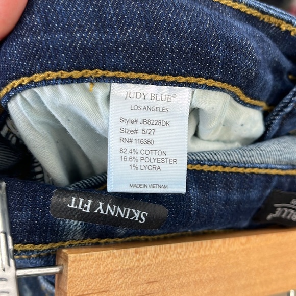 Judy Blue Skinny Fit Distressed Ankle Jeans size‎ 5/27 Womens Denim JB8228DK - Picture 7 of 10
